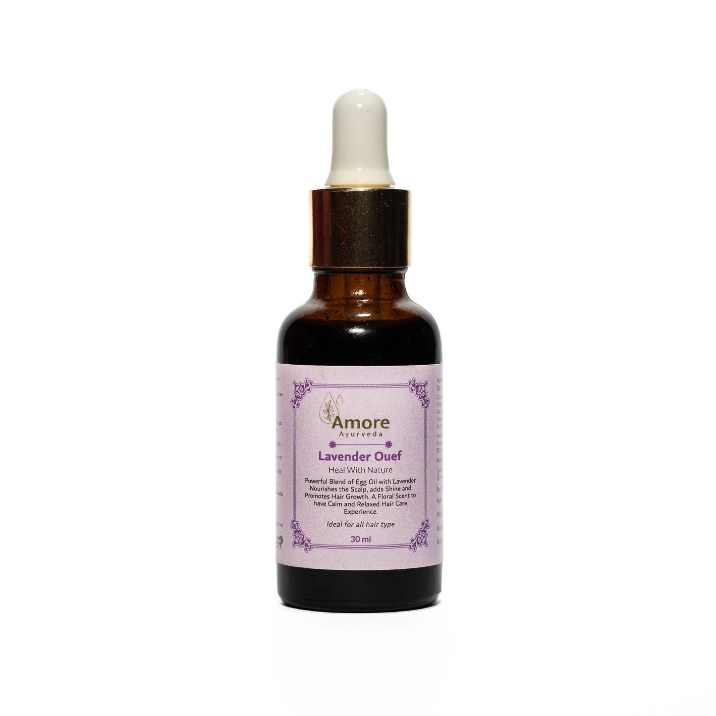 Lavender Hair Elixir | Calming Anti-Dandruff & Hair Fall Control Oil | Soothes Scalp Irritation & Boosts Hair Shine | 100% Natural & Ayurvedic Formula